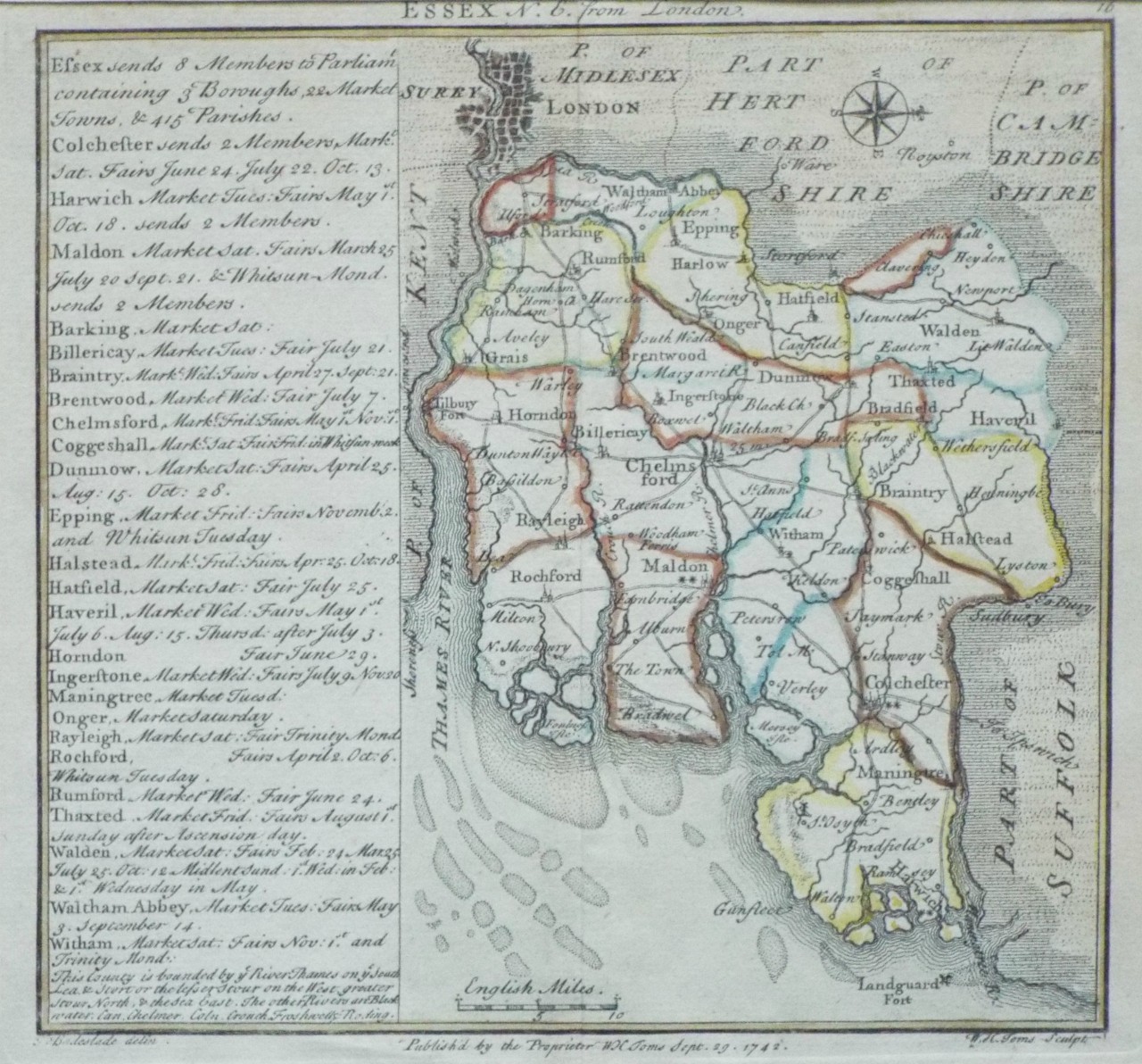 Map of Essex - Badeslade